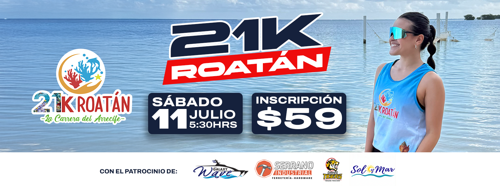 21K Roatan carrera del arrecife